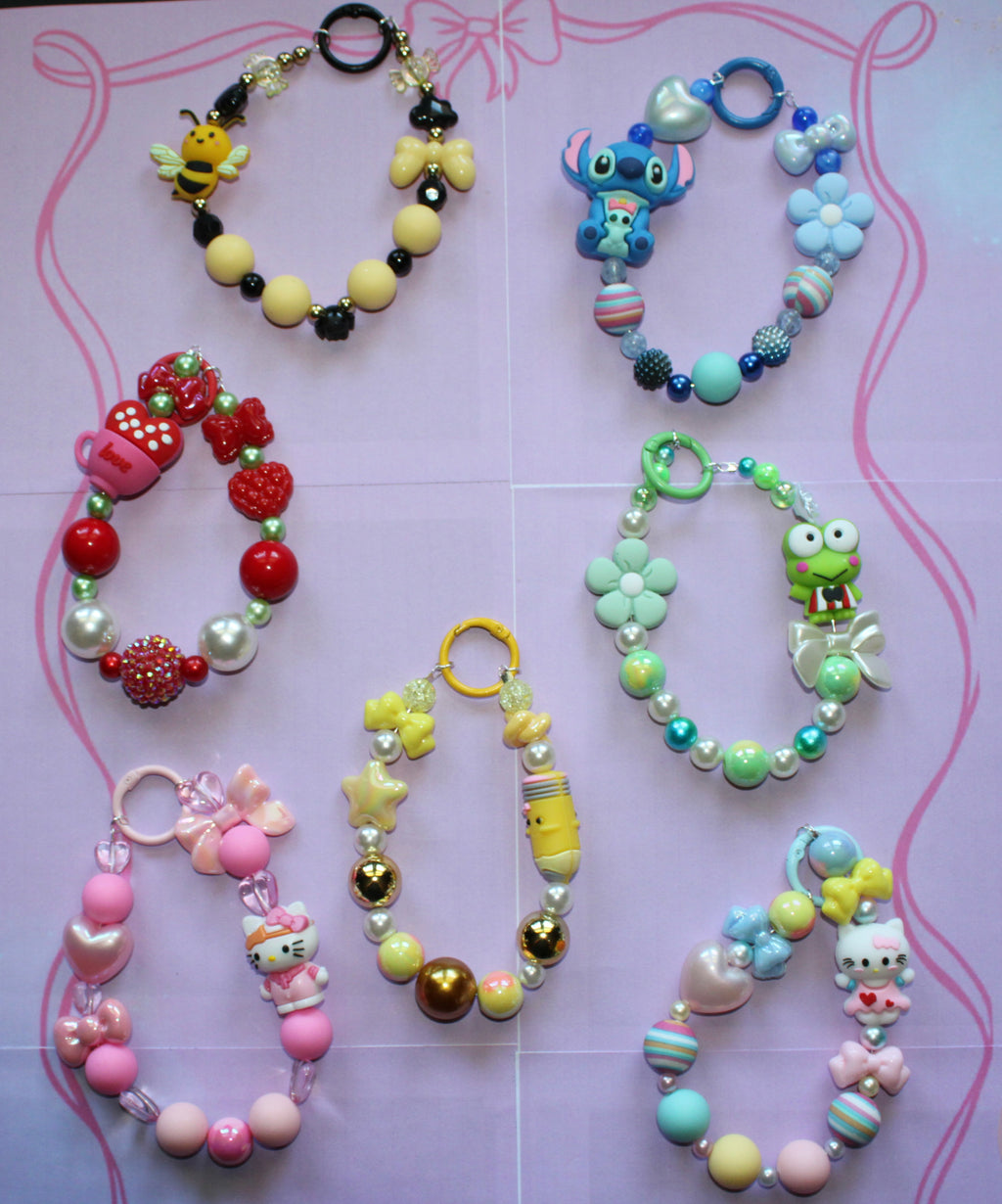 🌸Handmade Beaded Phone Chain