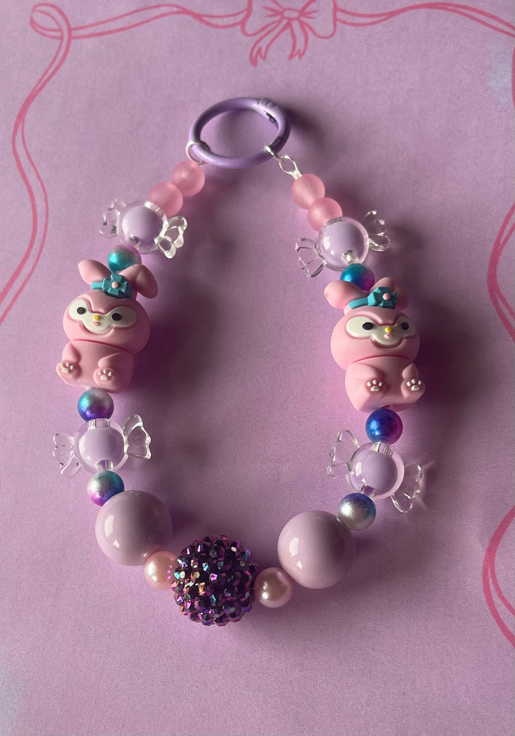🌸Handmade Beaded Phone Chain