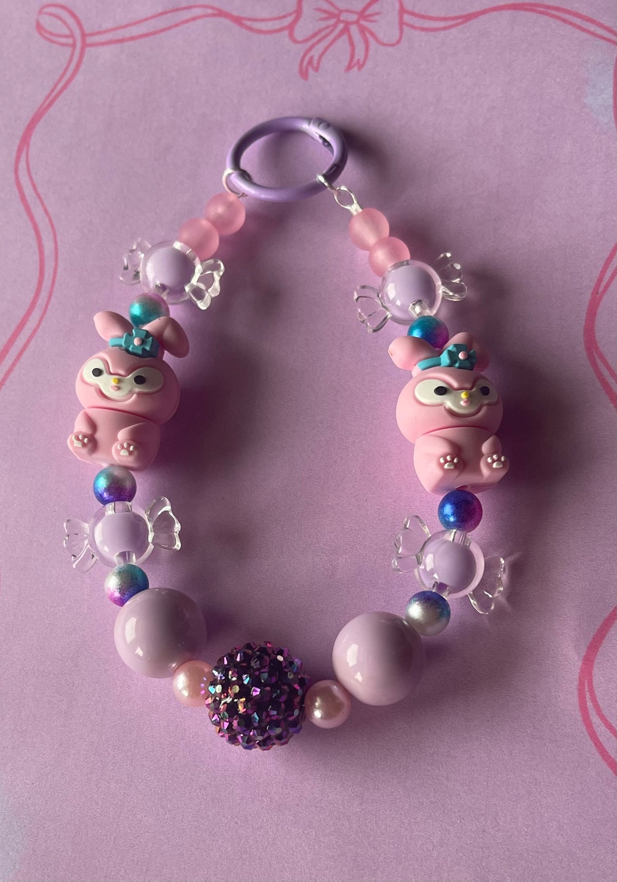 🌸Handmade Beaded Phone Chain