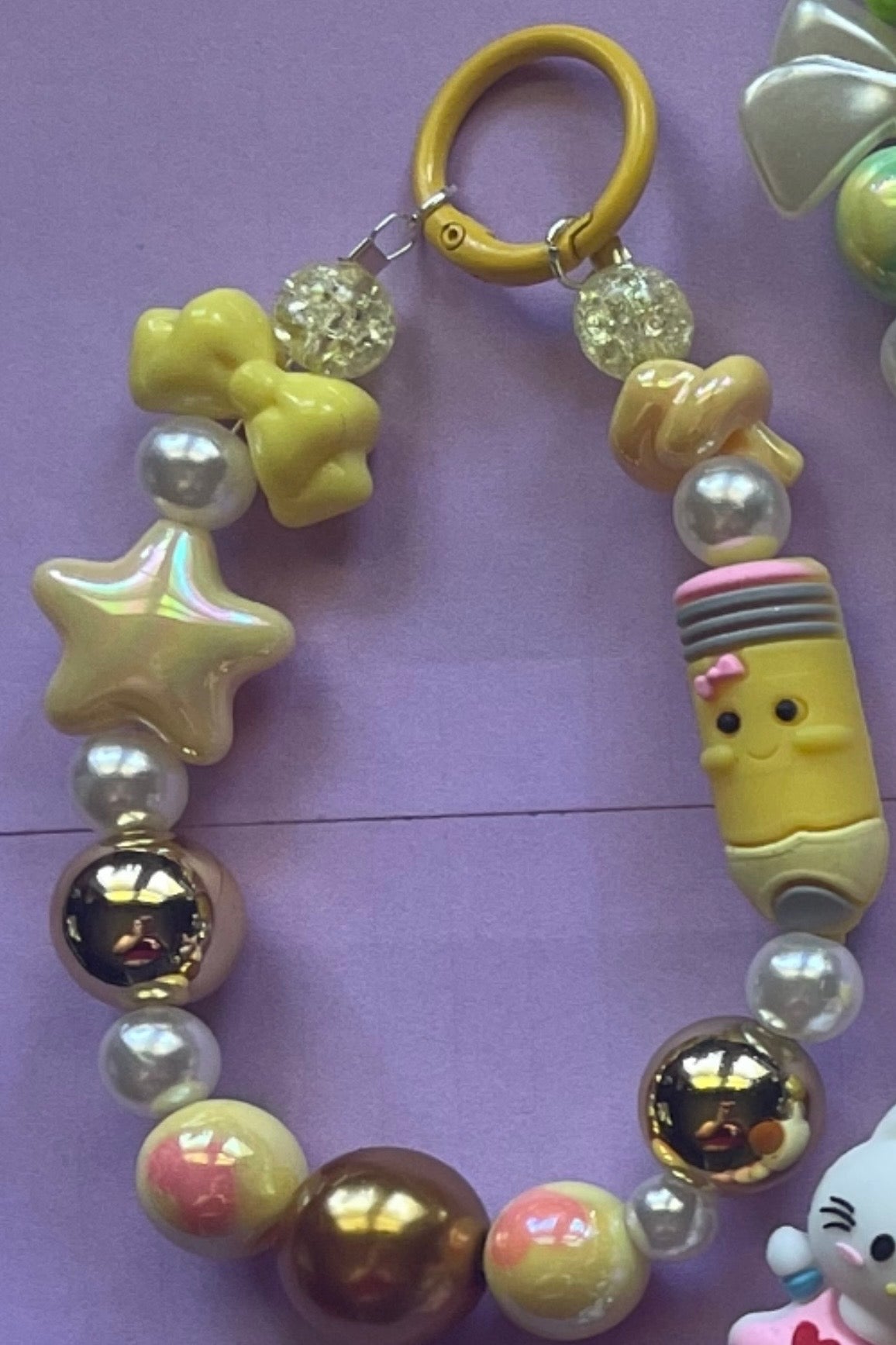 🌸Handmade Beaded Phone Chain